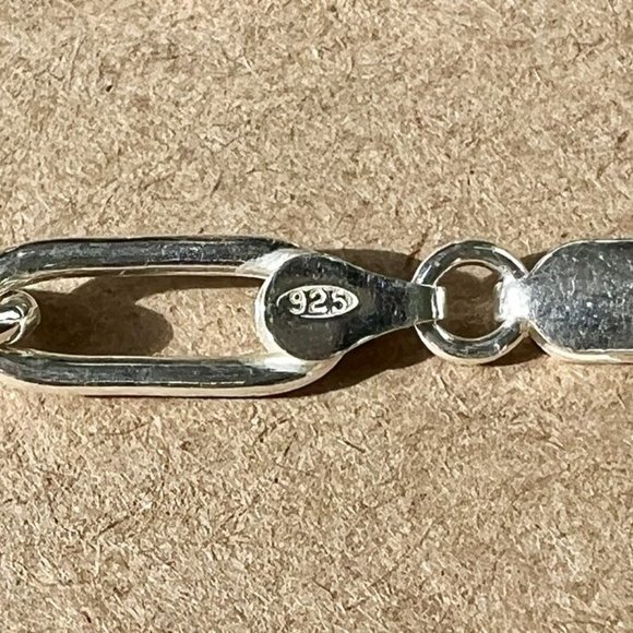 SUNDANCE $128 NEW 7-8" Adj. Sterling Silver Italy 925 Paperclip Link Bracelet - Picture 6 of 9